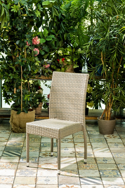 Плетеный стул ROME светло-коричневый без ручек