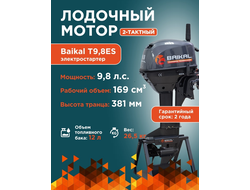 ЛОДОЧНЫЙ МОТОР BAIKAL 9.8HP FAST START (электростартер)