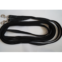 Вожжи прорезиненные с карабинами, 10 м ,ширина 2 см.