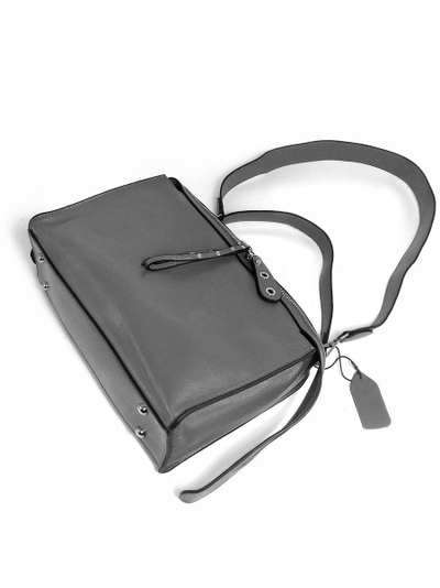 (АРТИКУЛ: 10095/1)СУМКА ЖЕНСКАЯ, НЕБОЛЬШАЯ, НАТУРАЛЬНАЯ КОЖА, СЕРАЯ, С ДВУМЯ ПЛЕЧЕВЫМИ РЕМНЯМИ