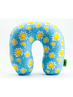 Дорожная подушка-подголовник антистресс "Ромашки"
