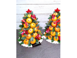 Новогодняя елка с мандаринами