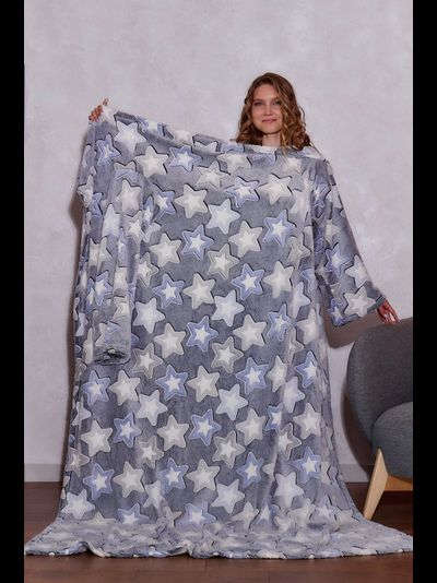 Плед с рукавами &quot;Звёздное небо &quot;светящийся из микрофибры (велсофта)