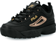 Кроссовки FILA DISRUPTOR II METALLIC ACCENT Черно-золотые женские (36-41)