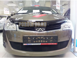 Защита радиатора Chery Bonus 2011-2014/Chery Very 2011-2014 black