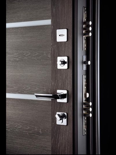 ЙОШКАР-ОЛА. АНТАРЕС. СТАЛЬ 2 мм. ТЕХНО СТРОНГ 115/ 125. МУАР СЕРЫЙ (Ral 7024)/ ДУБ ШАЛЕ СЕРЕБРО-СТЕКЛО СВЕТЛОЕ