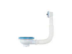 Выпуск 3 1/2" с пластиковой решеткой, прямоугольным переливом, PNV305-10-MR [58947]