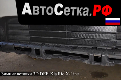 Защита радиатора сотовая KIA Rio X-Line (2017-2020) 3DDEF