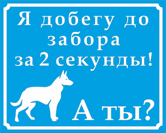 Я добегу до забора за 2 секунды! А ты