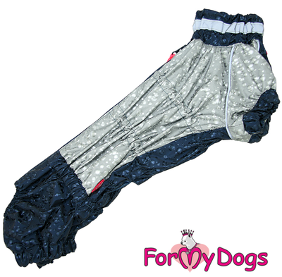 Дождевик капли синий/серебро