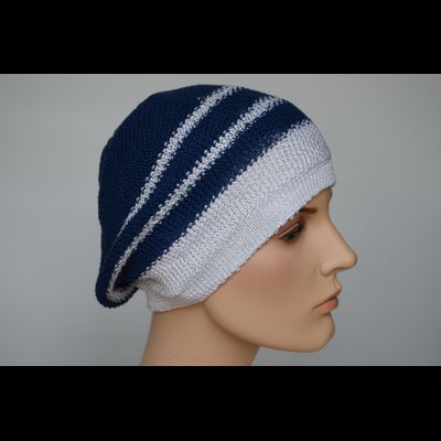 Берет в полоску Vizio 5038 синий с белым