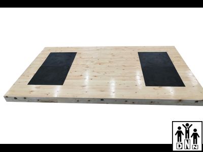 Помост тяжелоатлетический 3х2х0,06м, рез. Амортизаторы: 1х0,5х0,02м (тренировочный) DNN
