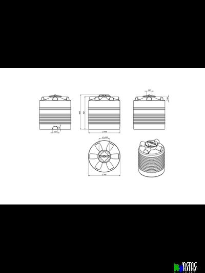 Емкость Экопром ЭВЛ 500 л черная