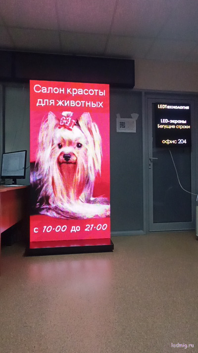 Светодиодный пилон (P5) 960x0,11x1,98m