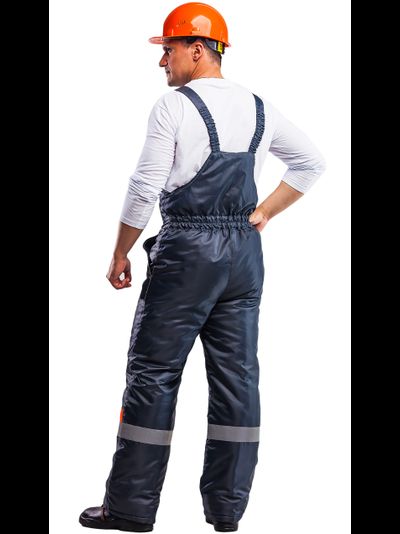 Костюм КОМФОРТ-ЗИМА с полукомбинезоном, серый/оранжевый