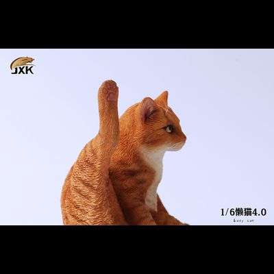 Котик на пуфике (рыжий) - Коллекционная ФИГУРКА 1/6 scale lazy cat 4.0 (JXK056B) - JXK