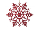Украшение елочное Снежинка-паутинка красная 16,5x16,5x0,2см, 77914