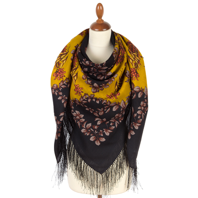 Павловопосадский платок Рябина 352-18