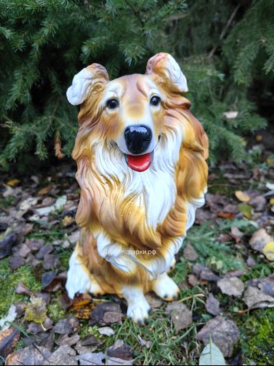 КОЛЛИ - садовая фигура 35*21см  1,3кг   экологичный полистоун Россия  1877/012210* Не боится влаги и перепадов температур.