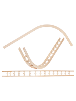 Балюстрада мебельная угловая R 240 с балясиной 37 мм, 315*600 мм, из ясеня