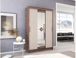 ЛДСП Шкаф-купе АГАТ Ясень Шимо темный-светлый