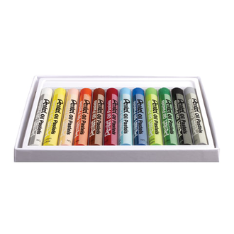 Пастель масляная художественная PENTEL "Oil Pastels", 12 цветов, круглое сечение, картонная упаковка, PHN4-12