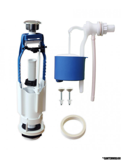 Сливная арматура для бачка унитаза УКЛАД ПСКОВ кнопочная БОК.ПОДВ. аб 68.54.14.3