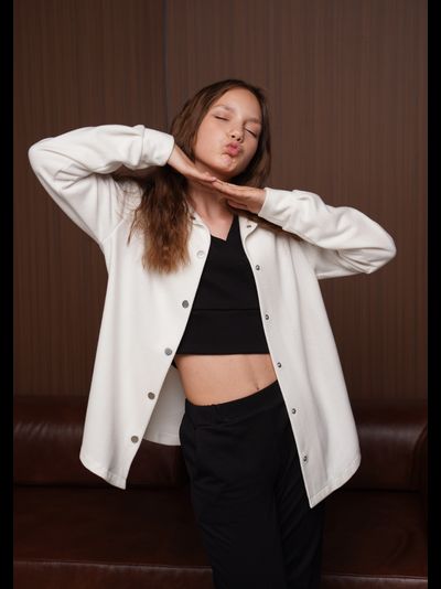 Рубашка трикотажная на кнопках