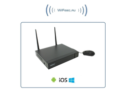 9-ти канальный  IP видеорегистратор с WiFi модулем, поддержка 1xHDD SATA до 6TB (5Мр камеры)