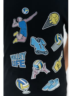 Футболка повседневная Volleylife (со стикерами) размер 50-56