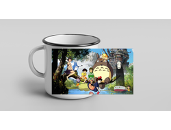 Кружка металлическая эмалированная Мой сосед Тоторо, Totoro №3