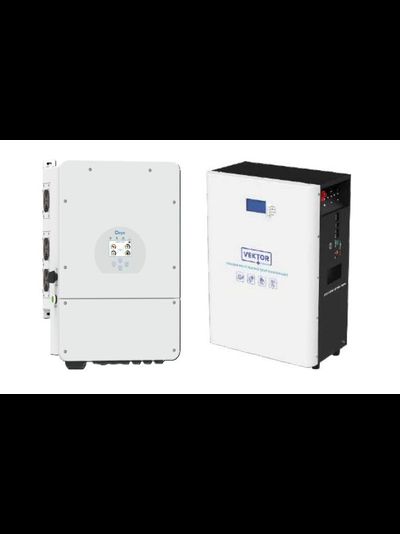 Комплект 3 для резервного питания (Deye+Vektor) мощностью 12 кВт и емкостью 15,36 кВт*ч