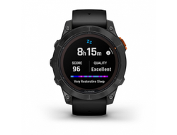 Умные часы Garmin Fenix 7 Pro Solar серый с черным ремешком (010-02777-01)