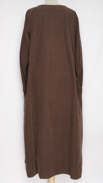 Платье  Бохо "Вельвет-пуговицы " кофе, апельсин, яблоко до р.54