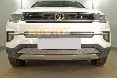 Защита радиатора Changan CS35Plus 2018- chrome низ
