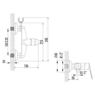 Смеситель для ванны Partner LM6559C