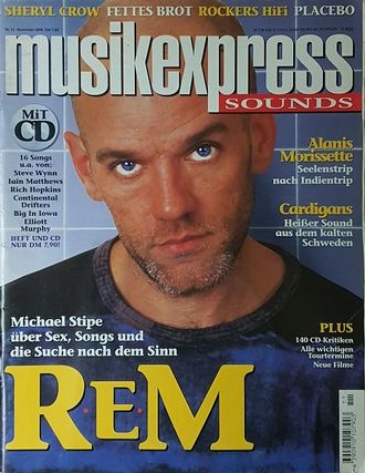 Musikexpress Sounds Magazine November Rem, Sheryl Crow Иностранные музыкальные журналы, Intpressshop