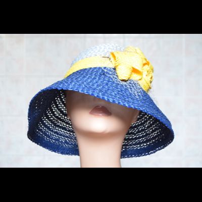 Синяя шляпа с желтым бантом Vizio Италия 5712 FF2