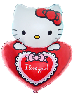 Шар 29"/74 см "Котенок с сердцем"