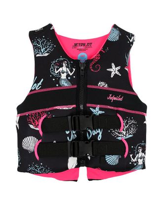 Спасательный жилет неопрен детский Jetpilot Cause Youth ISO 50N Neo Vest Girls Black/Pink