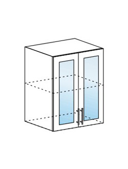 Шкаф верхний со стеклом 600