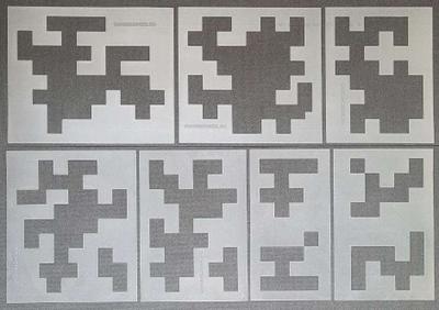 Набор трафаретов камуфляжа Пиксель 18