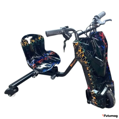 Электроскутер Дрифт Карт KUGOO KIRIN разноцветная молния