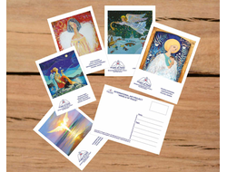 Набор открыток "Ангелы Мира" для посткроссинга (5 шт., без марок)