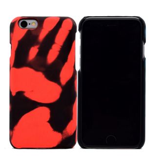 Защитная крышка iPhone 6 Plus термочувствительная, меняющая цвет, черно-красная