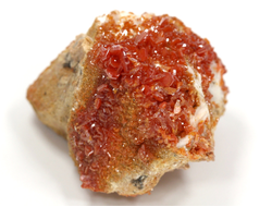 Ванадинит, кристаллы на породе, Марокко (38*34*28 мм, 41 г) №35875