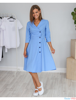ПЛАТЬЕ DOCLIKE DL317 голубое