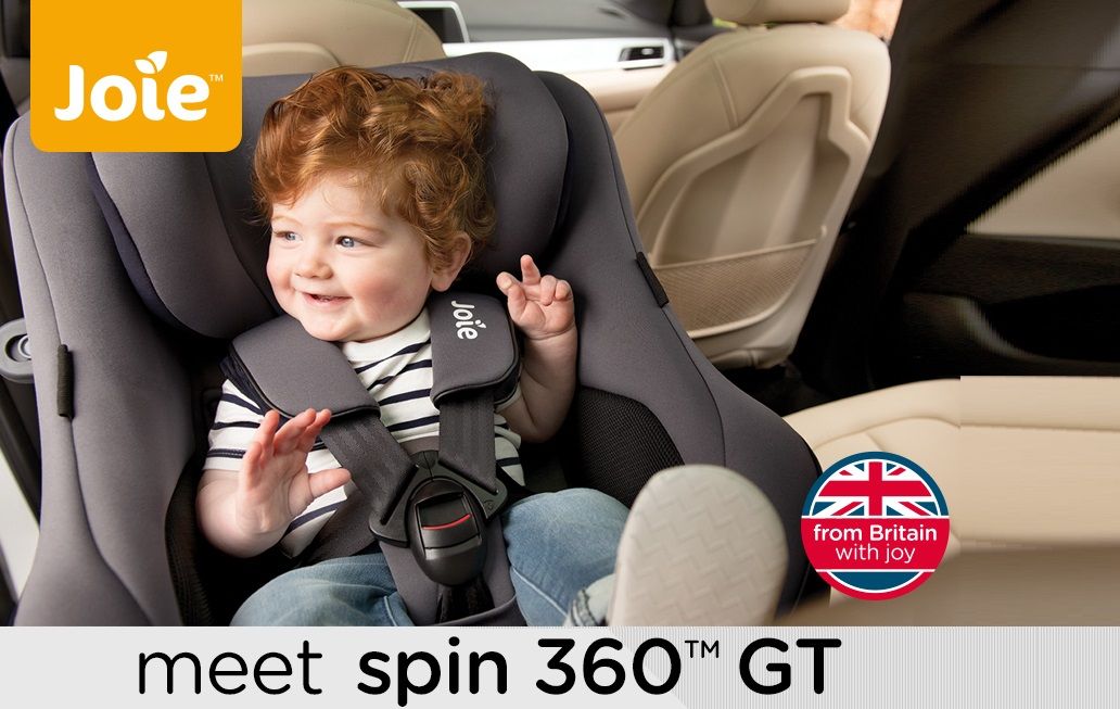 Joie Spin 360 GT Регулируемый подголовник позволяет креслу расти вместе с малышом. 