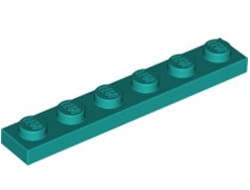 Plate 1 x 6, Dark Turquoise (3666 / 6291782)