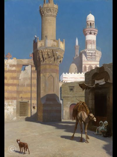 Картина обогреватель, репродукция Жан-Леона Жаркий день в Каире (Мечеть)